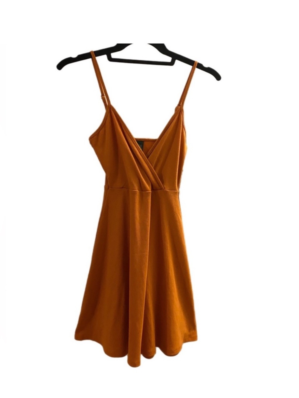 NWT wild fable Rust Orange Spaghetti Strap Wrap Mini Dress Size XXS
